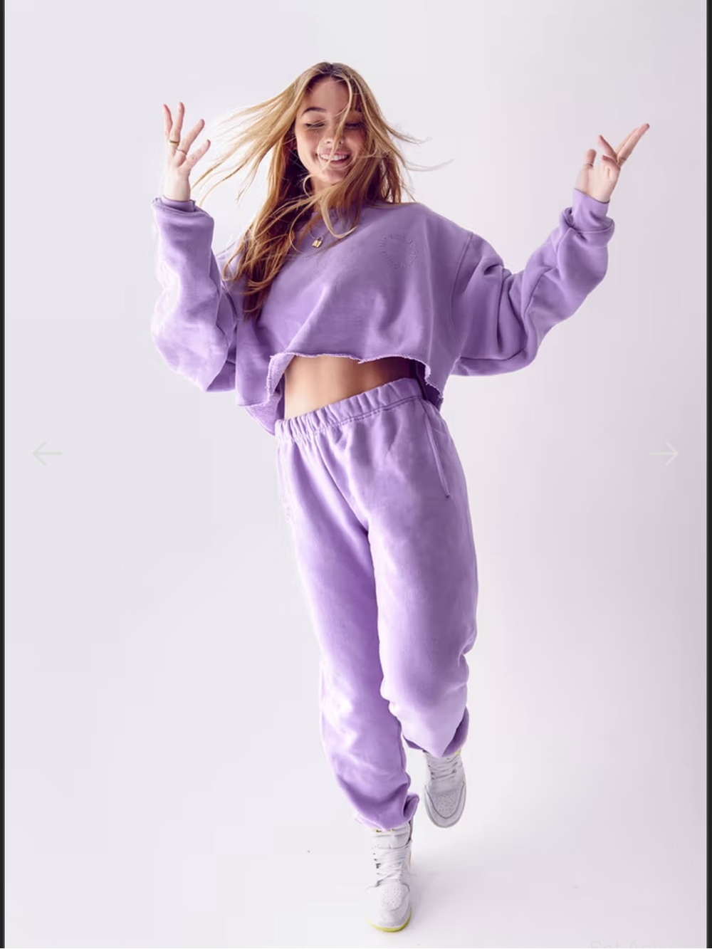 SET by Madelyn Cline Cropped Boyfriend Crewneck